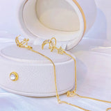 JUWANG Star Moon Goddess 14K Earring for Women