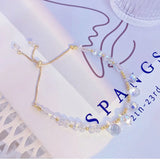 JUWANG Flash Bracelets Crystal Minimalist Bracelet For Women