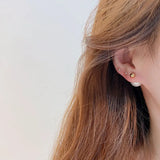 JUWANG Freshwater Pearl Earrings Minimalist Lady Temperament Jewelry