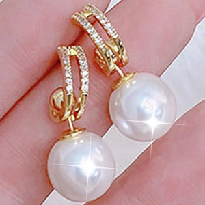 JUWANG Freshwater Pearl Earrings Minimalist Lady Temperament Jewelry