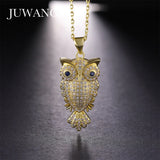 Vintage Owl CZ Necklace for Women Girl Chain Jewelry Christmas Gift