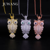 Vintage Owl CZ Necklace for Women Girl Chain Jewelry Christmas Gift