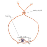 Women Link Bracelets Evil Eye Charm Adjustable Chain Bracelet DIY