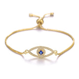 Women Link Bracelets Evil Eye Charm Adjustable Chain Bracelet DIY