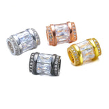 10 Pcs Lucky Loose Beads Cubic Zirconia Mosaic Bead Pendants DIY Jewelry
