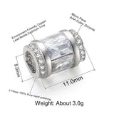 10 Pcs Lucky Loose Beads Cubic Zirconia Mosaic Bead Pendants DIY Jewelry