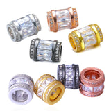 10 Pcs Lucky Loose Beads Cubic Zirconia Mosaic Bead Pendants DIY Jewelry