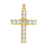 Classic Colorful Crystal Zircon Religious Cross Pendant