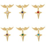 Copper Star Cross Wings Crystal DIY Pendant Necklace