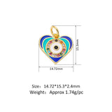 Punk Evil Eye Charm Pendant Love Small Fish Palm Round Jewelry Necklace Bracelet