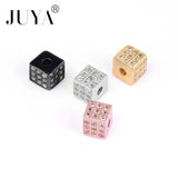 5 Pcs 6mm Copper Cube Beads for Jewelry Making