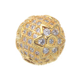 5 Pcs 10mm CZ Mosaic Round Lucky Beads for Jewelry Making