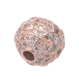 5 Pcs 10mm CZ Mosaic Round Lucky Beads for Jewelry Making