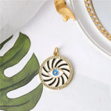 5 Pcs DIY Evil Eyes Necklace Pendants Candy Colors Charms Jewelry Findings