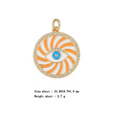 5 Pcs DIY Evil Eyes Necklace Pendants Candy Colors Charms Jewelry Findings
