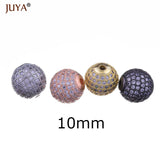 5 Pcs Copper Zircon Crown Charm Beads Tassel Caps For Jewelry Making