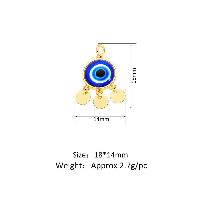 Devil's Eye Necklace Bracelet Pendant DIY Jewelry Parts