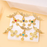 Cross Angel Wings Pendant Bracelet Necklace DIY Jewelry Making