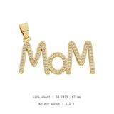 14K Gold Plated MAMA Necklace Charm Pendant for Mothers