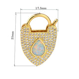 DIY Fastener Clasps Accessories Jewelry Making Copper Zircon Buttons