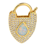 DIY Fastener Clasps Accessories Jewelry Making Copper Zircon Buttons