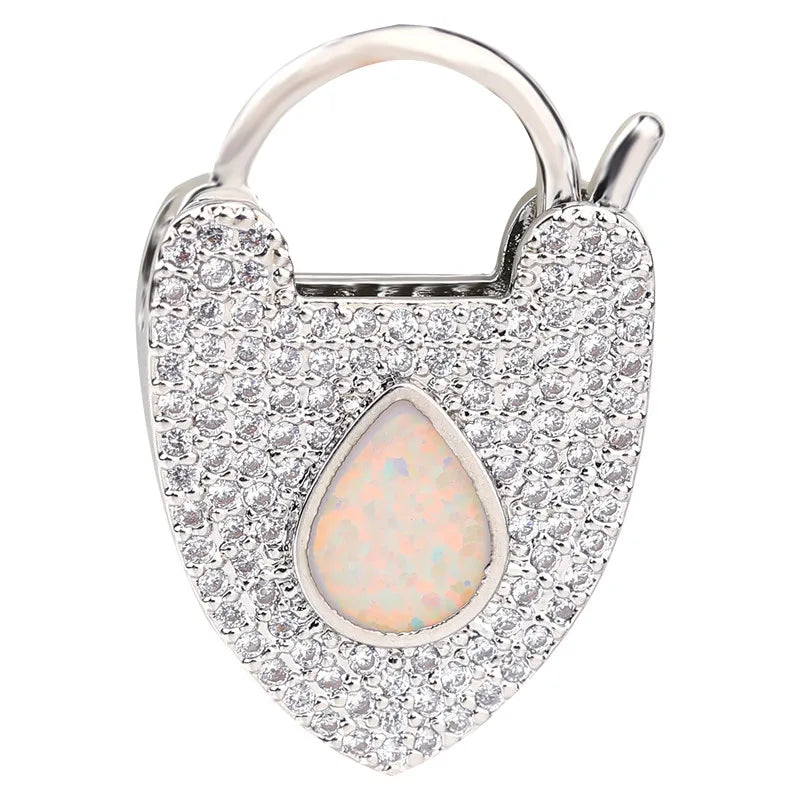 DIY Fastener Clasps Accessories Jewelry Making Copper Zircon Buttons