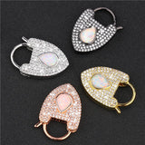 DIY Fastener Clasps Accessories Jewelry Making Copper Zircon Buttons