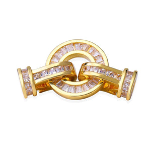 Cubic Zirconia Fastener Clasps Connectors for DIY Jewelry Making
