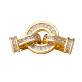 Cubic Zirconia Fastener Clasps Connectors for DIY Jewelry Making