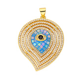 Water Drop Pendant Necklace Evil Eye Hollow Zircon Jewelry