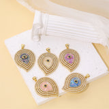 Water Drop Pendant Necklace Evil Eye Hollow Zircon Jewelry