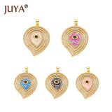 Water Drop Pendant Necklace Evil Eye Hollow Zircon Jewelry