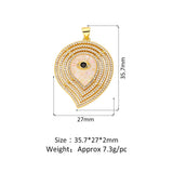 Water Drop Pendant Necklace Evil Eye Hollow Zircon Jewelry