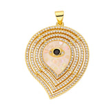 Water Drop Pendant Necklace Evil Eye Hollow Zircon Jewelry