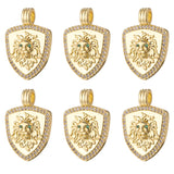 Copper Lion Shield Charms for DIY Jewelry Making