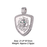 Copper Lion Shield Charms for DIY Jewelry Making