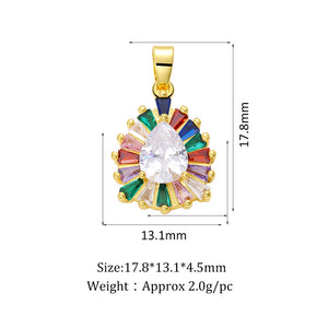 Heart Shaped Diamond Water Drop Pendant Necklace
