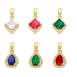 Heart Shaped Diamond Water Drop Pendant Necklace
