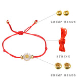Red Rope Bracelet Making DIY Set for Kids Girls Gift