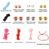 Red Rope Bracelet Making DIY Set for Kids Girls Gift