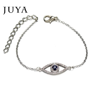 Evil Eye Cubic Zircon Rhinestone Charms for Bracelets DIY Jewelry Making