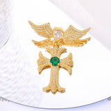 Zircon Wing Cross Necklace Pendant - Hip-hop DIY Accessories