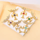 Zircon Wing Cross Necklace Pendant - Hip-hop DIY Accessories