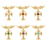 Zircon Wing Cross Necklace Pendant - Hip-hop DIY Accessories