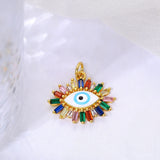 Copper Evil Eye Pendant Necklace Rope Chain Jewelry Gift