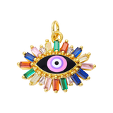 Copper Evil Eye Pendant Necklace Rope Chain Jewelry Gift