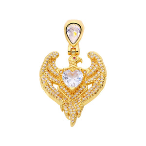 Egyptian Guardian Eagle Wings Zircon Love Pendant DIY Jewelry