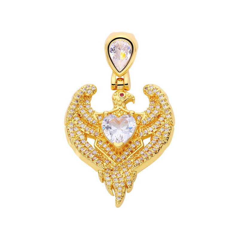 Egyptian Guardian Eagle Wings Zircon Love Pendant DIY Jewelry