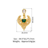 Egyptian Guardian Eagle Wings Zircon Love Pendant DIY Jewelry