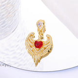Egyptian Guardian Eagle Wings Zircon Love Pendant DIY Jewelry
